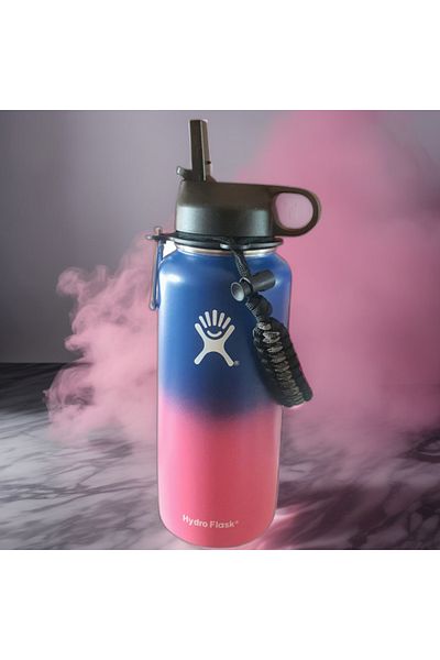 Hydro Flask Vacuum Insulated Stainless Steel Water Bottle With Lid, Grip System And Straw