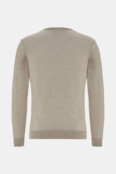 W Collection Beige Crew Neck Long Sleeve Sweater