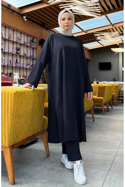 sefamerve Σετ αθλητικών φόρμας Navy Blue Two Thread - 3040-01