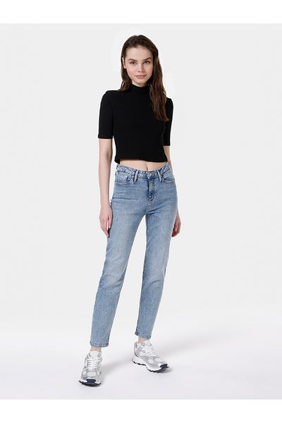 Colin's 703 Pantaloni de damă Carla Slim Fit cu talie medie cu picioare drepte, albaștri