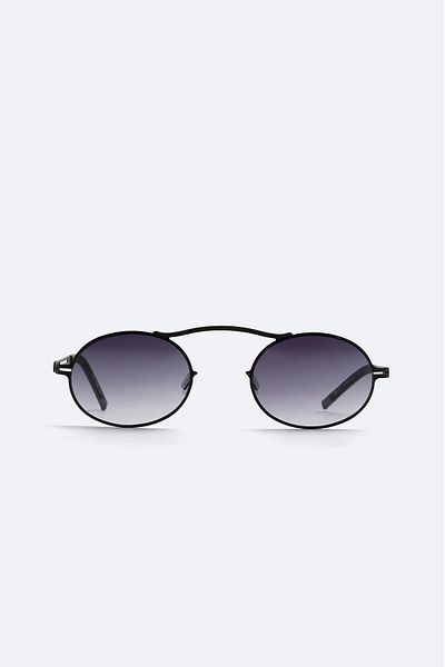 Avva Men's Black Round Hand Made Sunglasses A41Y8809