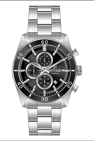 Reward Excellent Rwa146812 Silver Color Stainless Steel Men Wrist Watch
