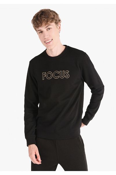 Colin's Мъжки черен суичър Regular Fit