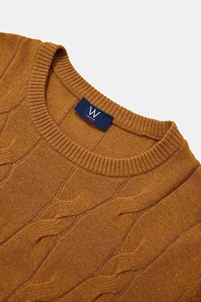W Collection Mustard Crew Neck Long Sleeve Sweater