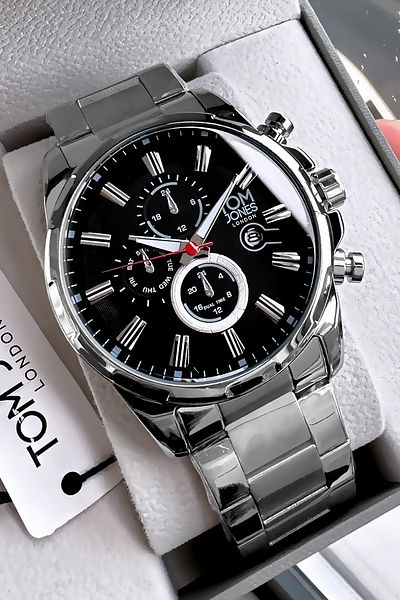 Tom Jones Original Gift Men Wrist Watch Waterproof Silver Color Steel Band Gift Bracelet GTJE2100C4