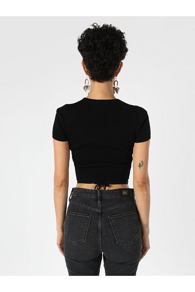 Colin's Tricou negru de damă - mâneci