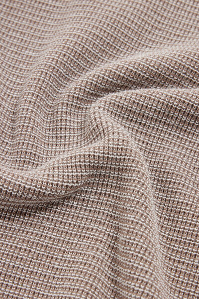 W Collection Dark Beige Crew Neck Long Sleeve Sweater