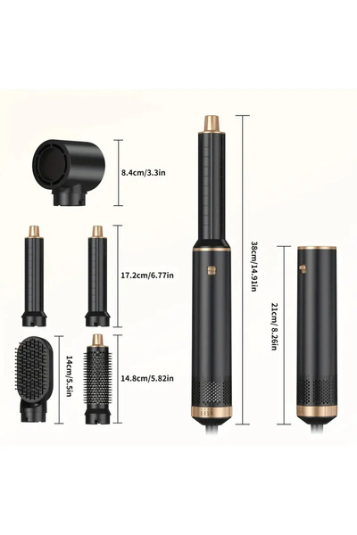 Buldug Çok Fonksiyonlu 5'i 1 Arada Saç Şekillendirici – Maşa, Fön, Tarak, Düzleştirici Ve Eldivenli
