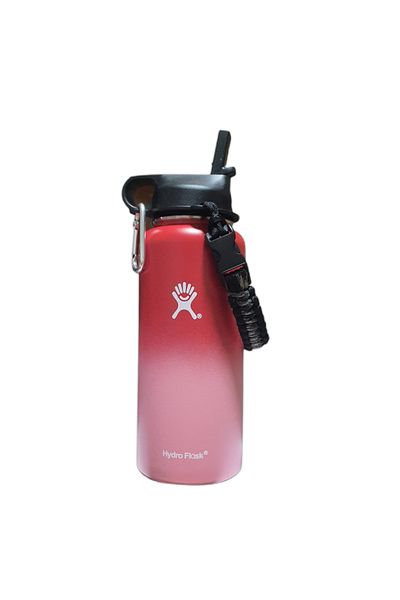 Hydro Flask Vacuum Insulated Stainless Steel Water Bottle With Lid, Grip System And Straw