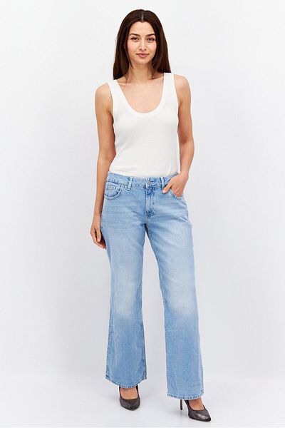 Esprit Women Regular Fit Washed Stretchable Denim Jean, Blue