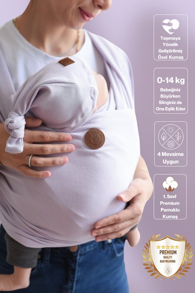 İLAYS Premium Birinci Sınıf Pamuklu Esnek Wrap Sling (BABYWEARİNGE ÖZEL ÜRETİM KUMAŞ)