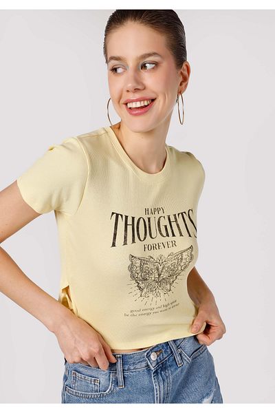 Colin's Women's Yellow T-Shirt - Sleeves