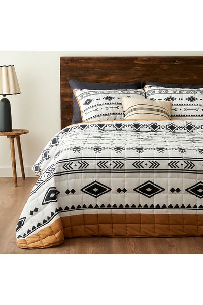 Bella Maison Anchal Quilted Multi-Purpose Double Bed Cover Set (240X220 cm)