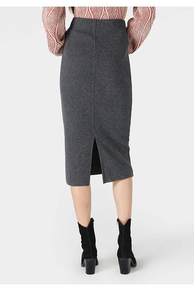 Colin's Fusta midi antracit slim fit pentru femei