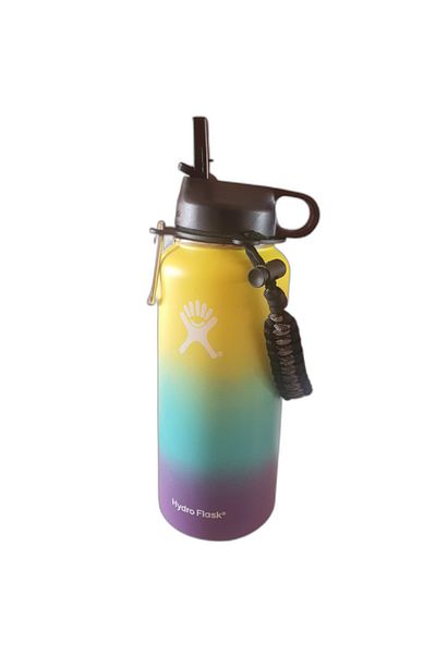 Hydro Flask Vacuum Insulated Stainless Steel Water Bottle With Lid, Grip System And Straw