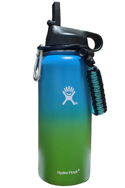 Hydro Flask Vacuum Insulated Stainless Steel Water Bottle With Lid, Grip System And Straw