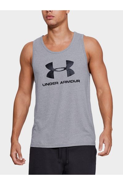 Under Armour UA SPORTSTYLE LOGO TANK-GRY men's t-shirt gray