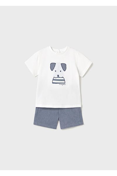 MAYORAL DOG PRINT SHORTS T-SHIRT SET