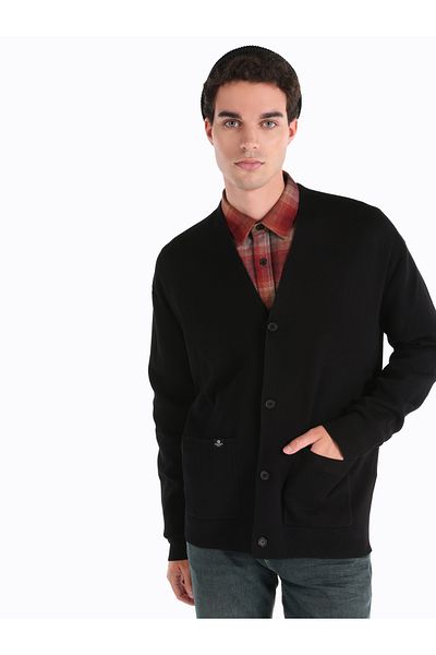 Colin's Comfort Fit Men's Black Cardigan
