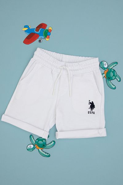 U.S. Polo Assn. Boy's White Knitted Shorts 50306515-Vr013