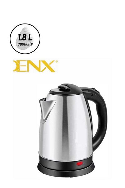 Denx غلاية كهربائية سعة 1.8 لتر 1500 واط فضي DX1774