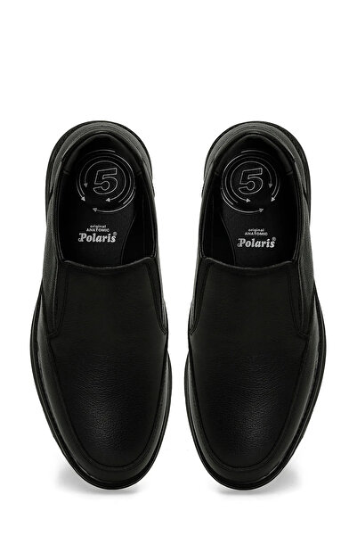 Polaris 5 Nokta 107588.m 4fx Termo Kaymaz Taban Hakiki Deri Günlük Confort Erkek Ayakkabı SİYAH