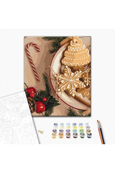 Brushme Set pictură după numere 40x50 cm - turtă dulce