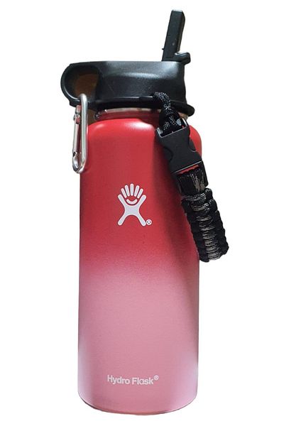 Hydro Flask Vacuum Insulated Stainless Steel Water Bottle With Lid, Grip System And Straw