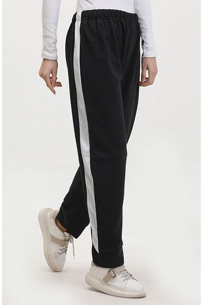 sefamerve Παντελόνι Φούτερ Dark Anthracite 23099-09 Model Elastic Waist