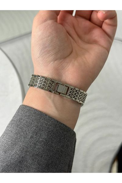 RoseandRoses Delona New Season Thin Chain Cord Women Wrist Watch Silver (Green Dial)