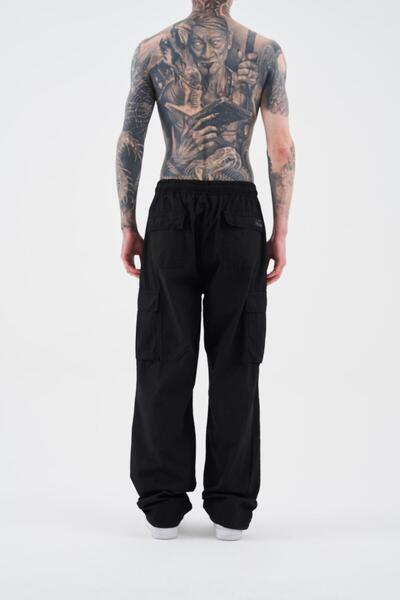 Machinist Men's Black Parachute Cargo Pants