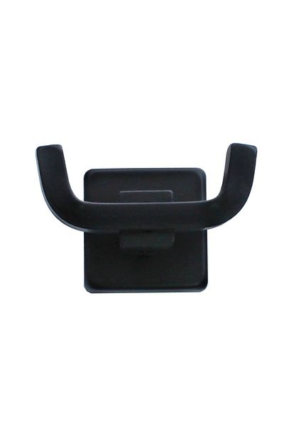 flores Metal bathroom hanger, black, with 2 hooks