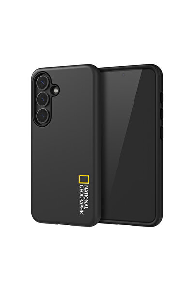 NATIONAL GEOGRAPHIC Hard Shell Case Small Logo Galaxy S25 - Black