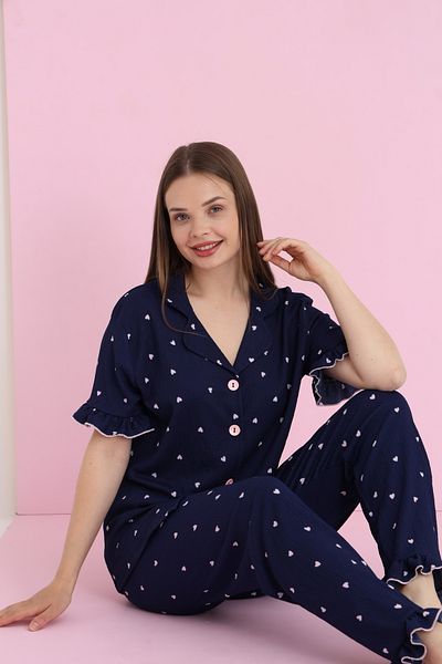 ELİTOL BURLAP BUTTONED PYJAMA SET