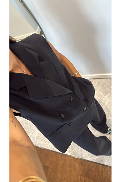 My Blog Fekete fekete gombos mellény nadrágkosztüm - 9568