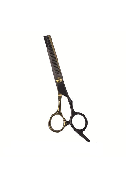 Choice مقص ذو أسنان دقيقة، مقاس 6 بوصات، مقص حلاق أسود ذهبي، مقص منزلي، مقص م...