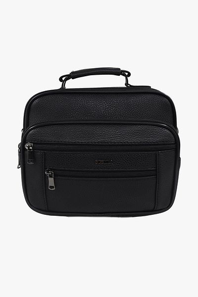 SOSELA 45-3027 Large Size Men's Black Handbag