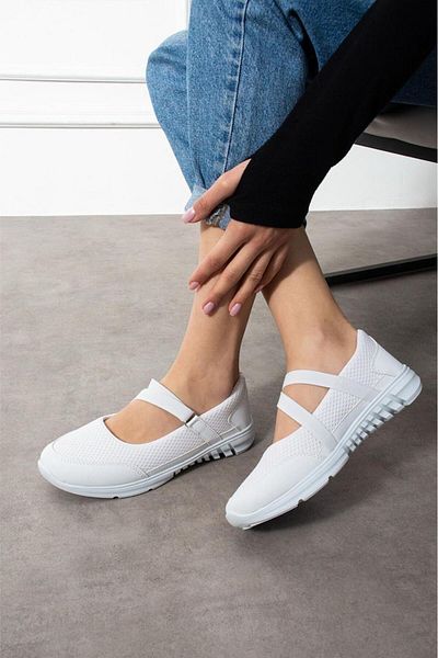 Oksit Ginevra Daily Women's Ballerinas Easy to Wear Breathable Lightweight Comfortable Flexible Sports Shoes