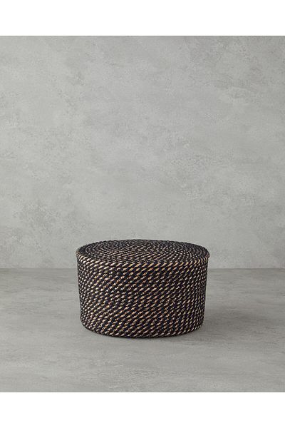English Home Terra Cotton Storage Box Natural-Black 22X12 cm