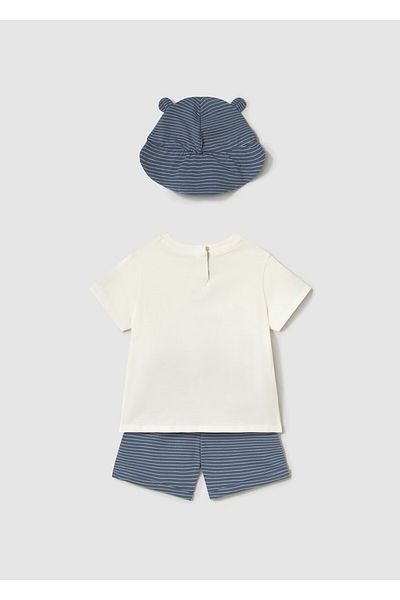 MAYORAL Baby Boy Hat T-Shirt-Shorts Set