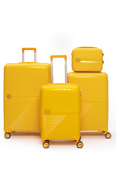 ELATAE 4’lü Valiz Seti Elatae Exclusive Pro Polipropilen Kırılmaz Büyük - Ort...