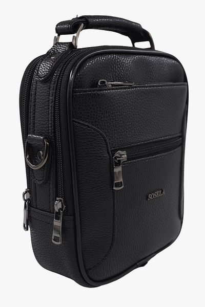 SOSELA 45-3024 Large Size Men's Black Handbag