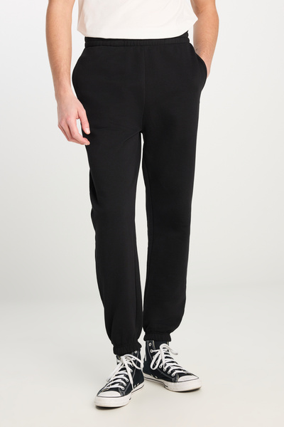 Lee %100 Pamuk Regular Fit Normal Kesim Ribanalı Paça Siyah Jogger Pantolon