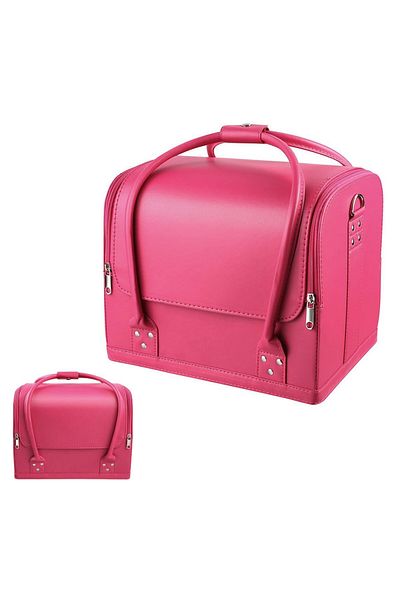 TECOS Geanta profesionala pentru cosmetice sau depozitare, Tecos®, roz , dimensiuni 27.5x 21x 17.5 cm
