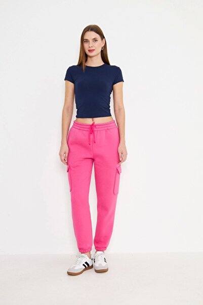 Akabi بنطال رياضي نسائي Jogger فوشيا