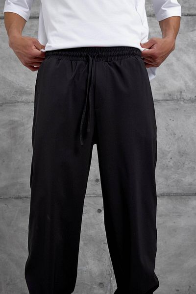 NOMARC Μαύρο Nmrc Parachute Fabric Παντελόνι Φούτερ με ελαστικά πόδια
