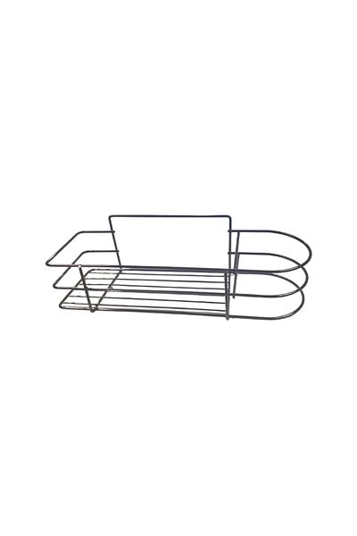 flores Metal bathroom shelf, one shelf, adhesive fastening, matt black, SY302B, 350 x 115 mm