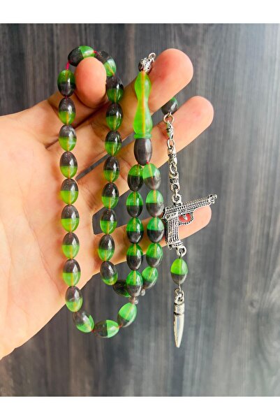 TTS TÜRK TESBİH SANATI Airplane Glass Rosary, Alpaca Tassel Detailed, Men's Collectible Rosary