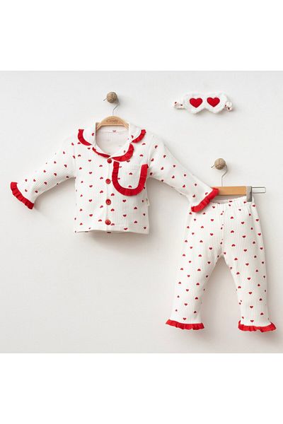 DIDuStore Girl 12-18-24 Months Heart Eye Patch Suit