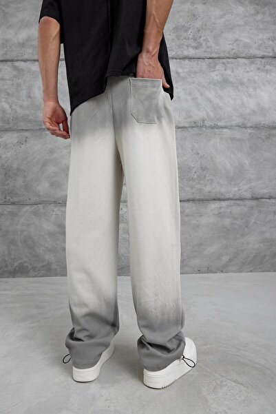 NOMARC Erkek Gri Unknow Studios Yazılı Eşofman Altı